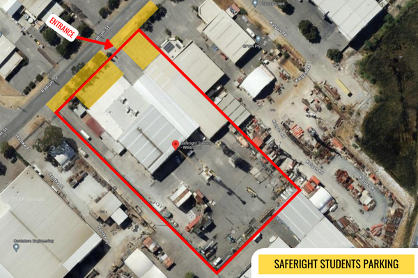 saferight welshpool map with yellow highlights for parking