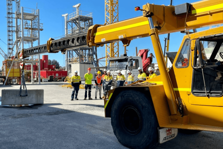 A non-slewing mobile crane being operated safely as part of the CN Crane Ticket Perth training course at Saferight.