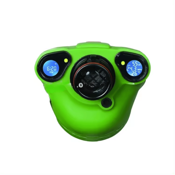 A green demand valve with LED HUD for SCBA kit
